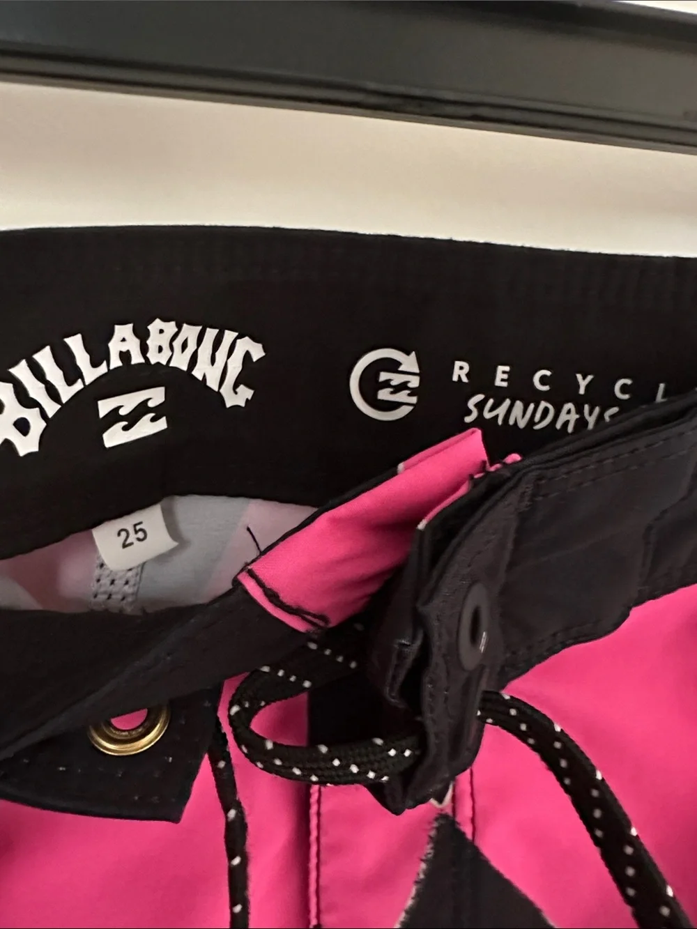 Billabong Boys Black Pink Green Gradient Argyle Boardshorts